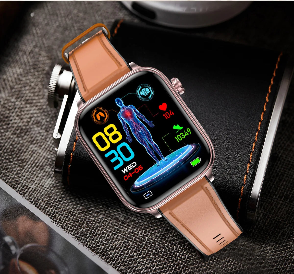 2025 ECG+PPG Smart Watch – Blood Pressure & Health Tracker