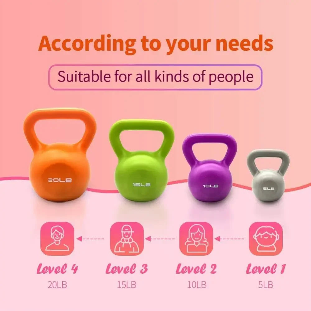 5lbs Vinyl Kettlebell – Strength Training Weight for Home Workout