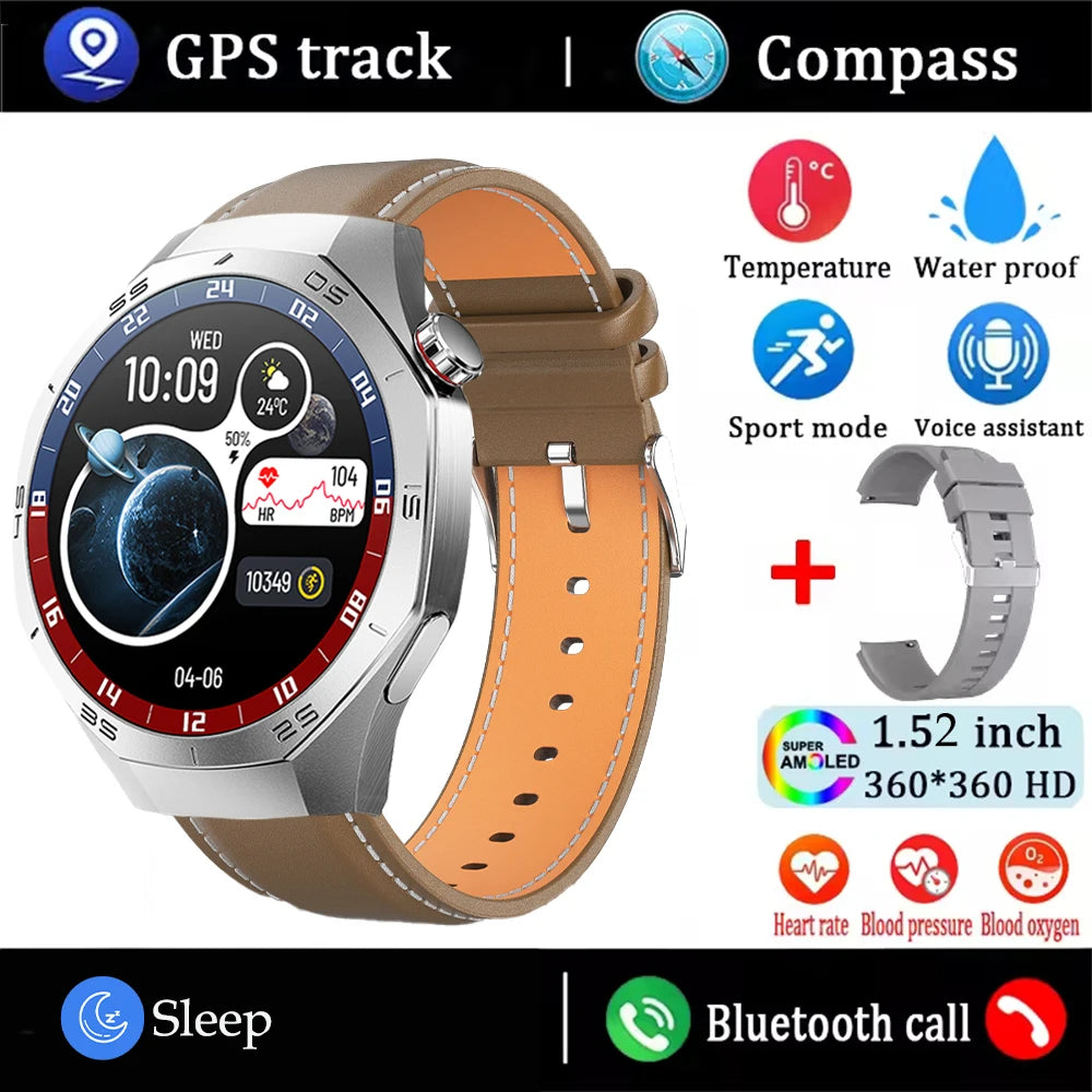 2025 Smart Watch – AMOLED Screen with GPS & Bluetooth Calls