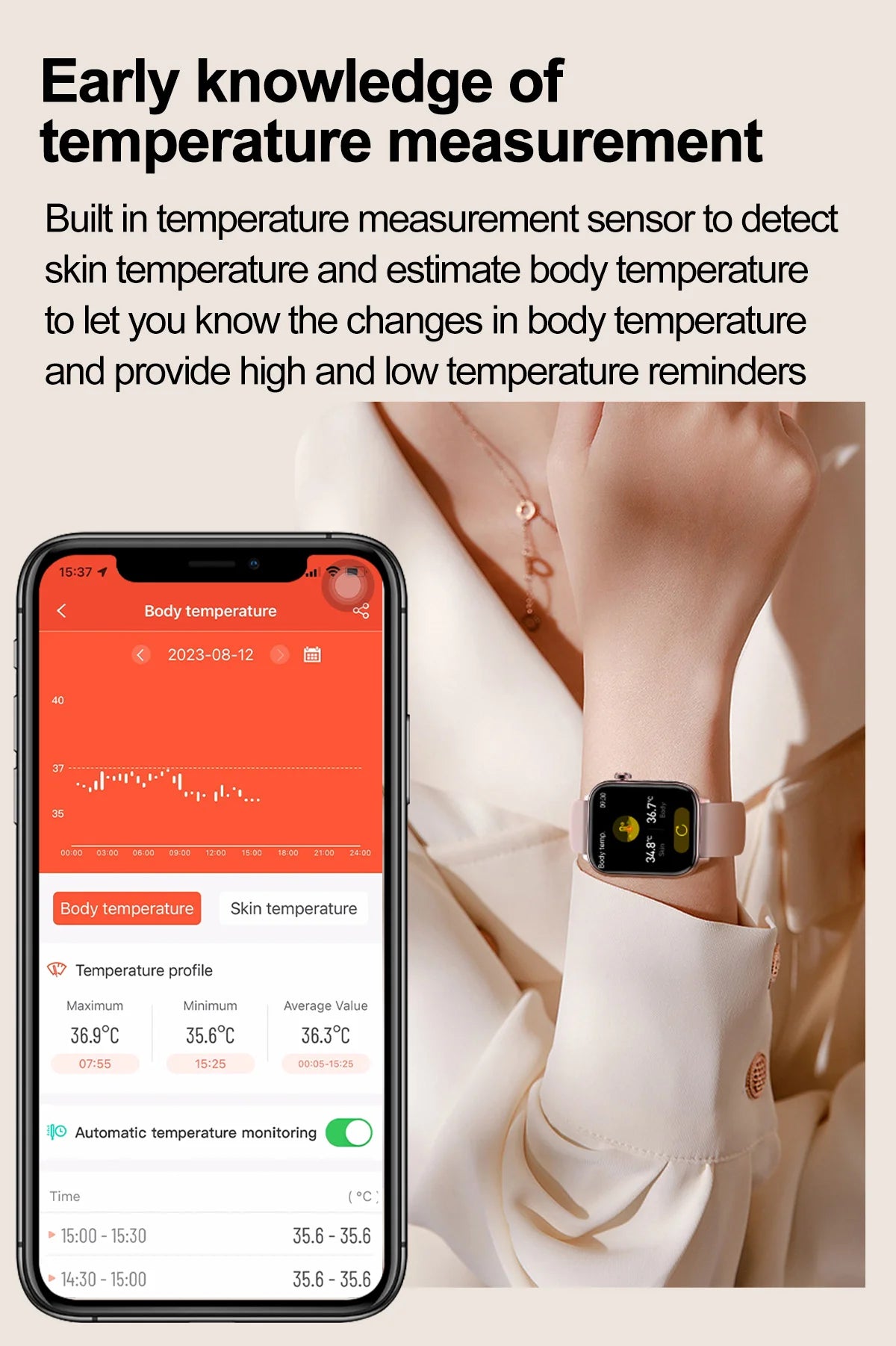 2025 ECG+PPG Smart Watch – Blood Pressure & Health Tracker
