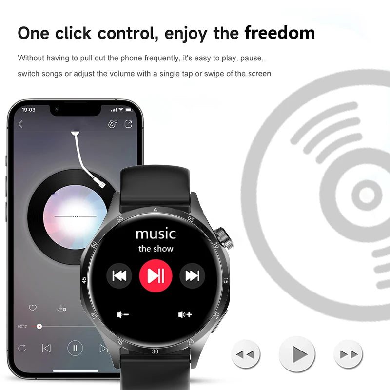 2025 Men’s Smart Watch – 360×360 AMOLED GPS NFC Waterproof