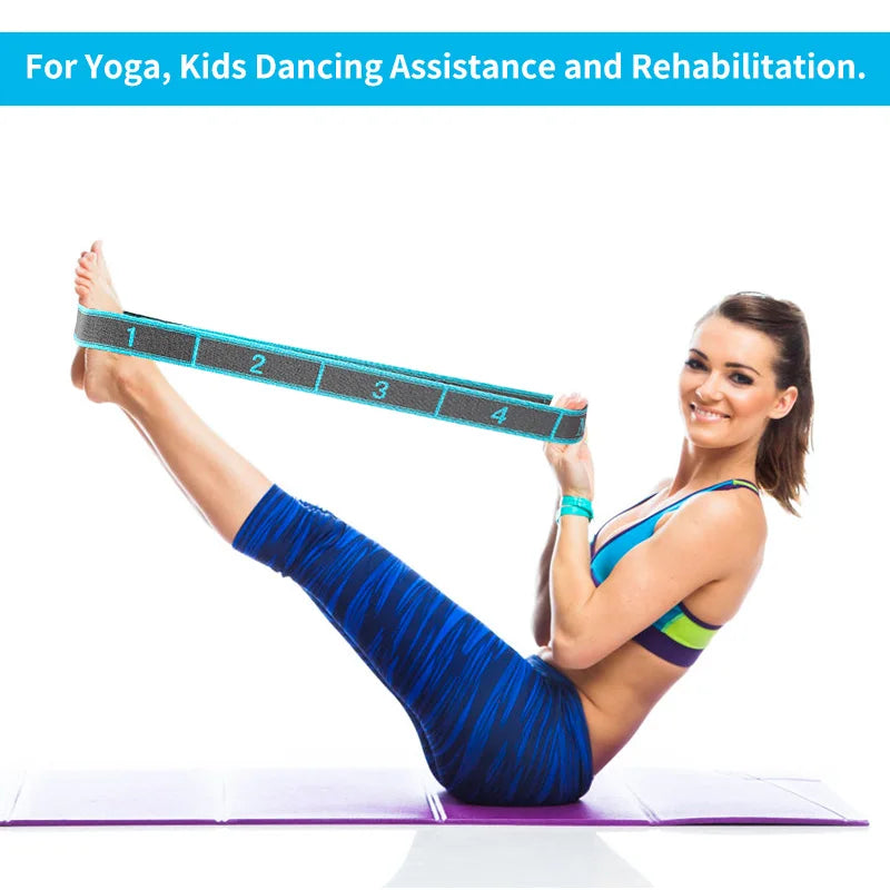 Elastic Yoga Stretch Strap – Looped Stretch Band for Flexibility