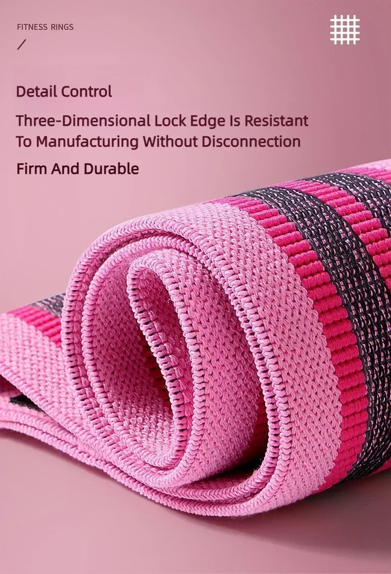 3pcs Fabric Resistance Bands – Hip, Glute & Thigh Workout Loops