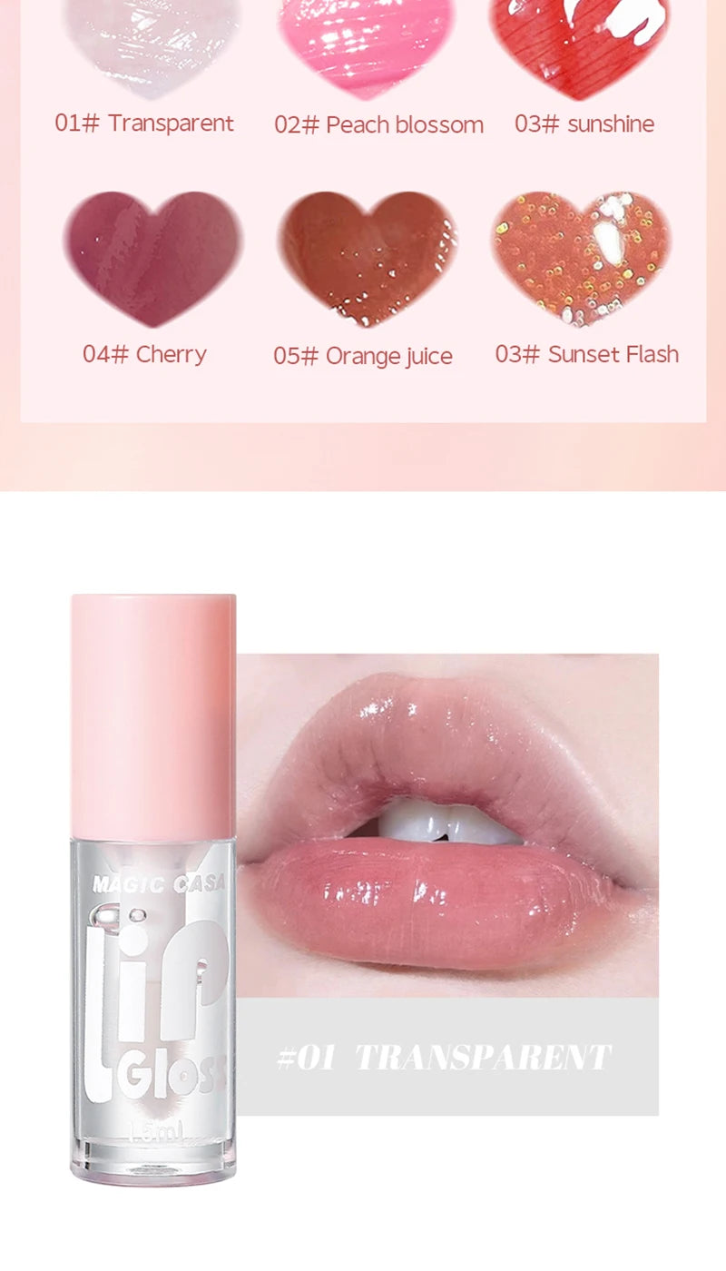 MAGIC CASA Jelly Lip Oil Set – 6pcs Plumping & Hydrating Gloss