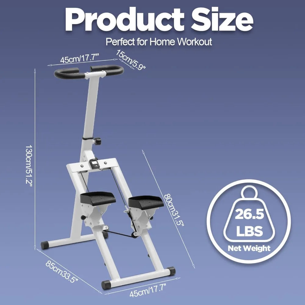 Adjustable Stair Stepper – Dual Hydraulic System with Fitness Tracking