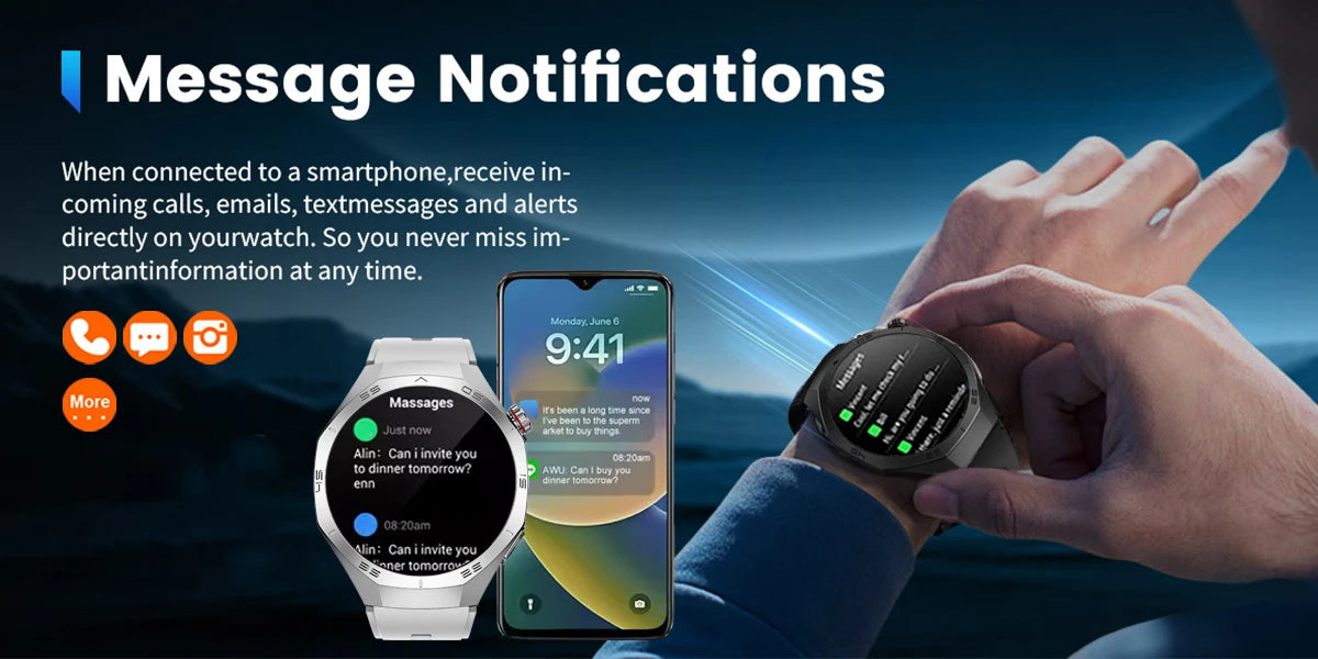 2025 Smart Watch – AMOLED Screen with GPS & Bluetooth Calls