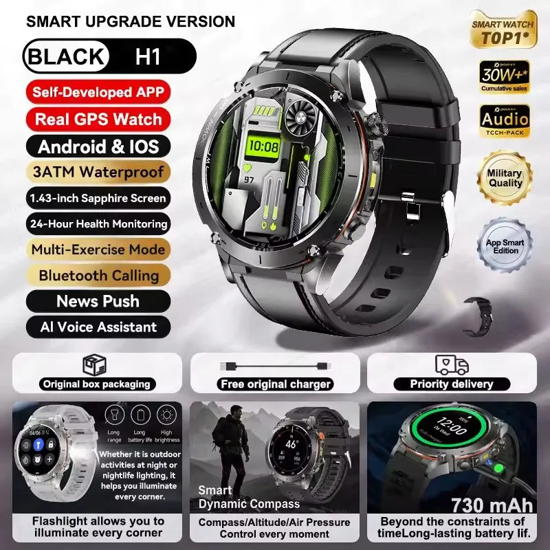 2025 Xiaomi Ultra GPS Smart Watch – 10ATM Waterproof Sports Watch