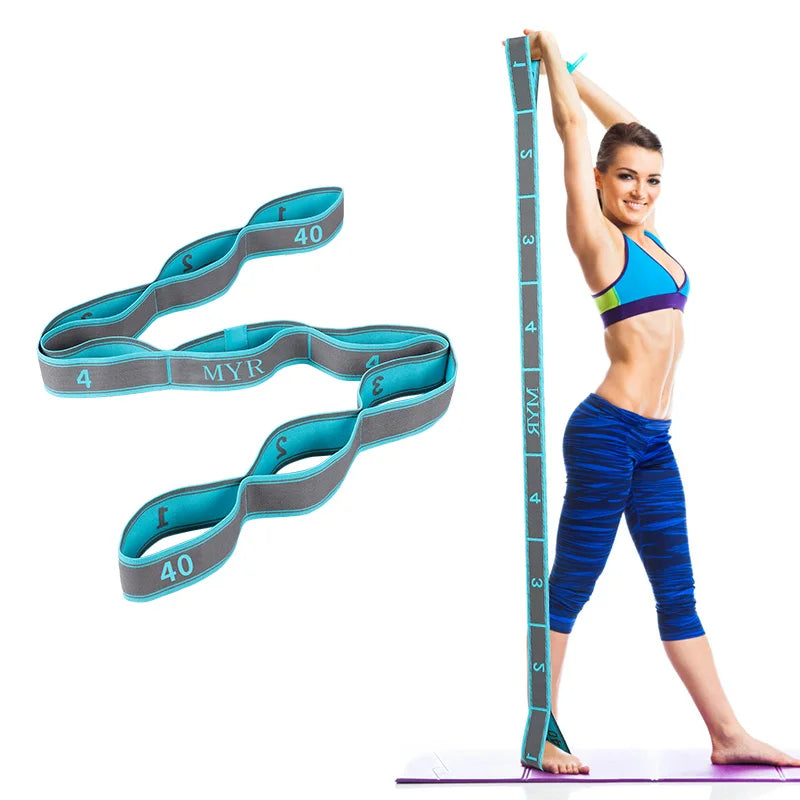 Elastic Yoga Stretch Strap – Looped Stretch Band for Flexibility