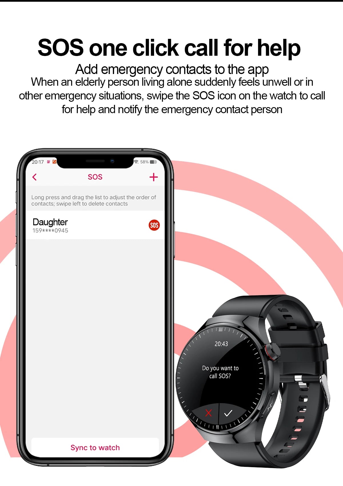 2025 Nursing Grade Smart Watch – Health Monitoring & Bluetooth Call