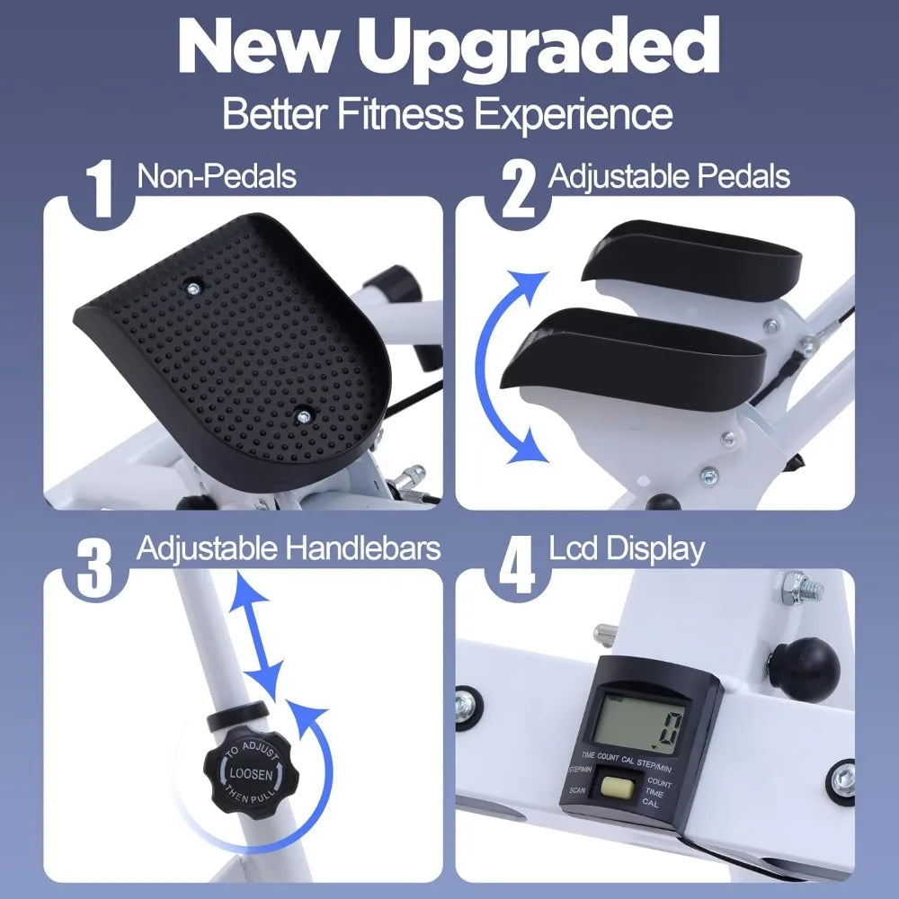 Adjustable Stair Stepper – Dual Hydraulic System with Fitness Tracking