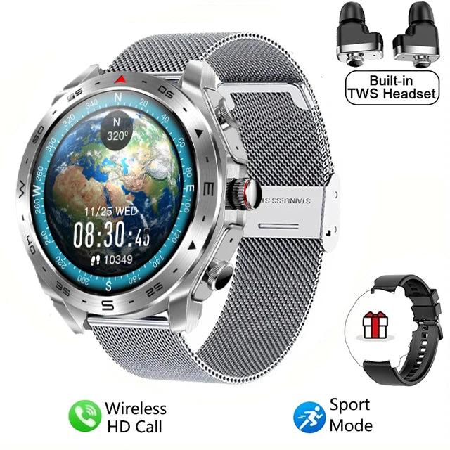 2024 Smart Watch with TWS Earphones – Bluetooth Call & HIFI 9D Sound