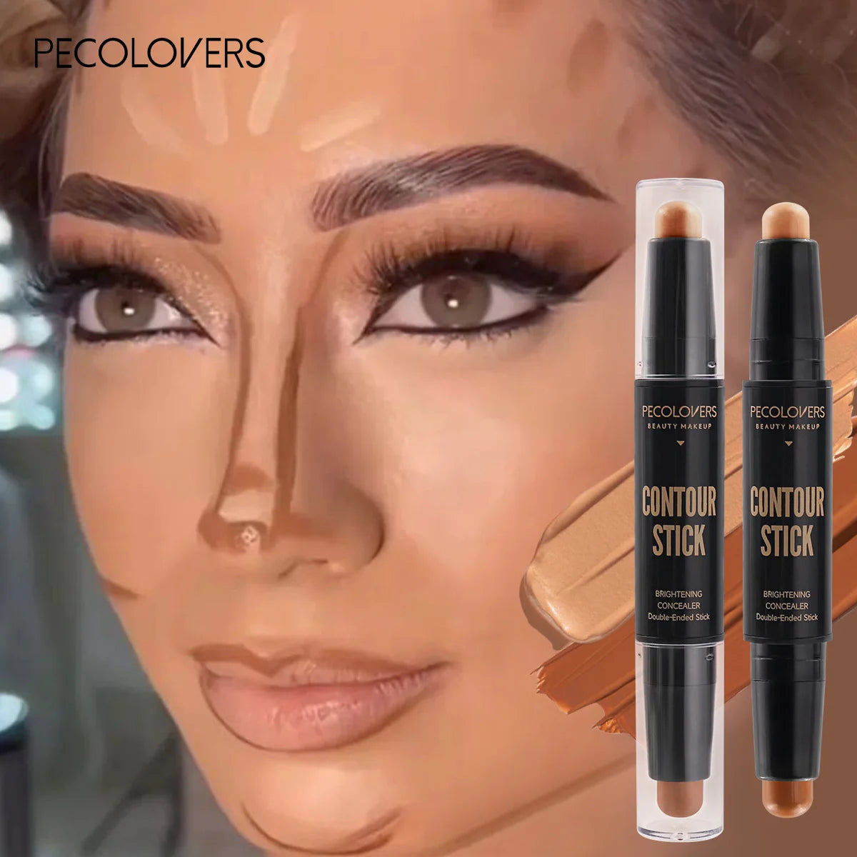 Double Head Highlight & Contour Stick – Waterproof Makeup Pen