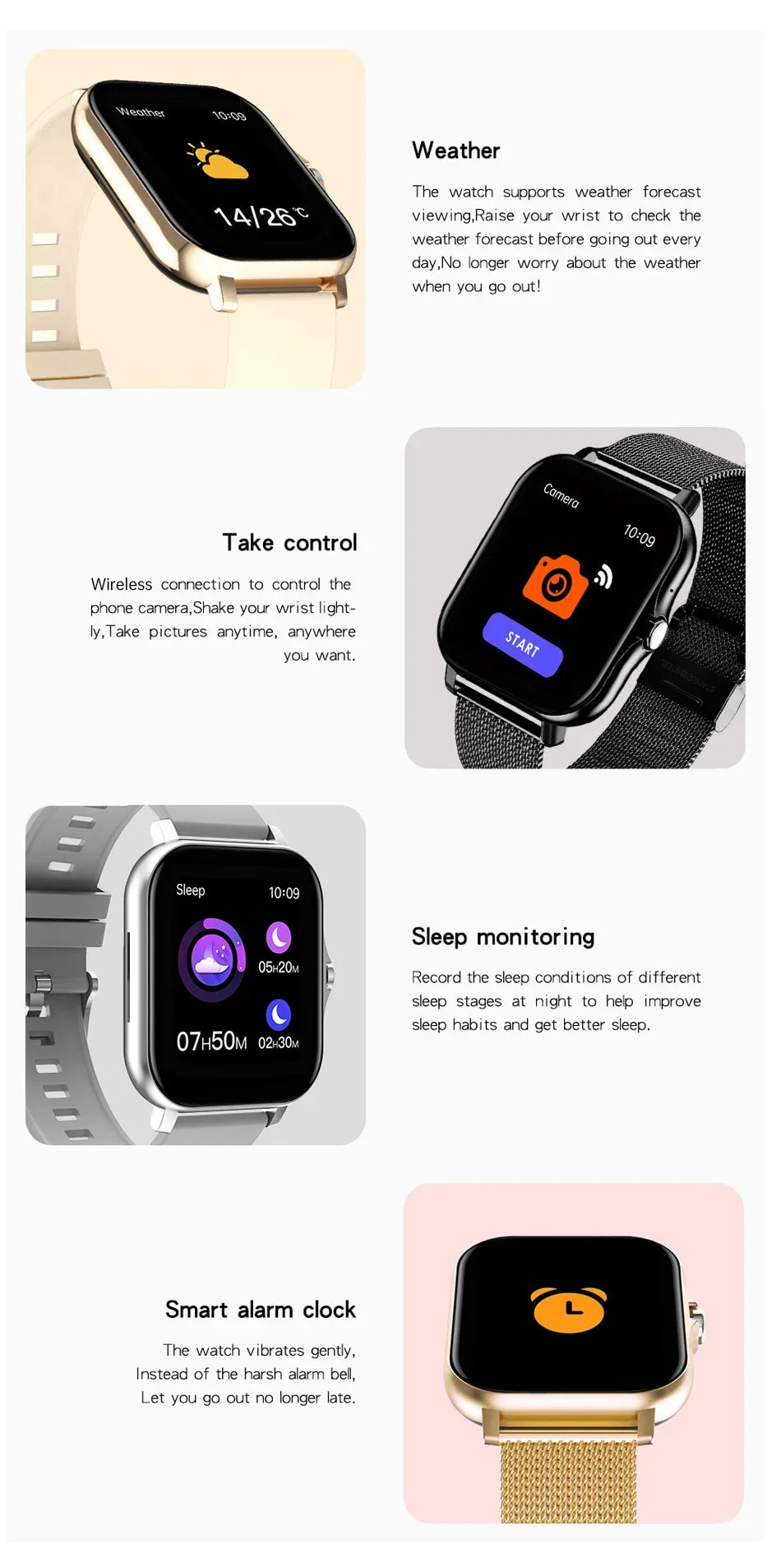 Smart Watch – 1.44" Color Screen with Bluetooth & Health Monitoring