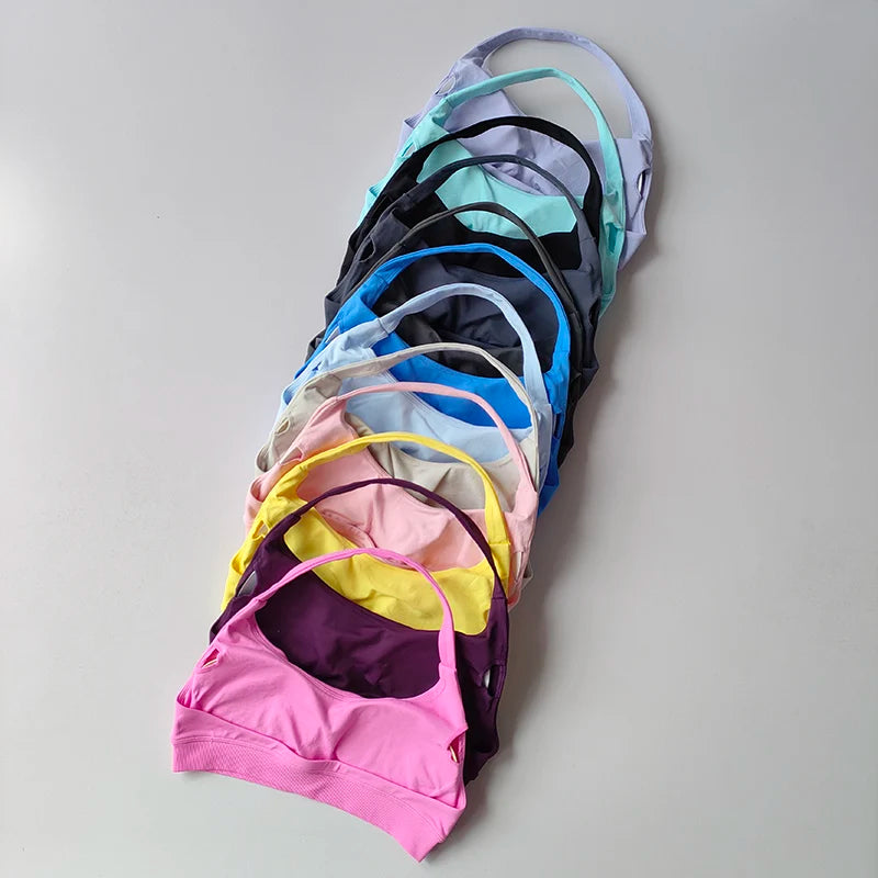 Women’s Seamless Shockproof Sports Bra – High Support Halter Top