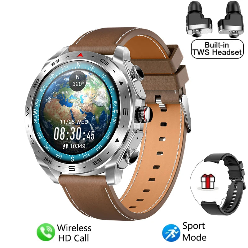 2024 Smart Watch with TWS Earphones – Bluetooth Call & HIFI 9D Sound