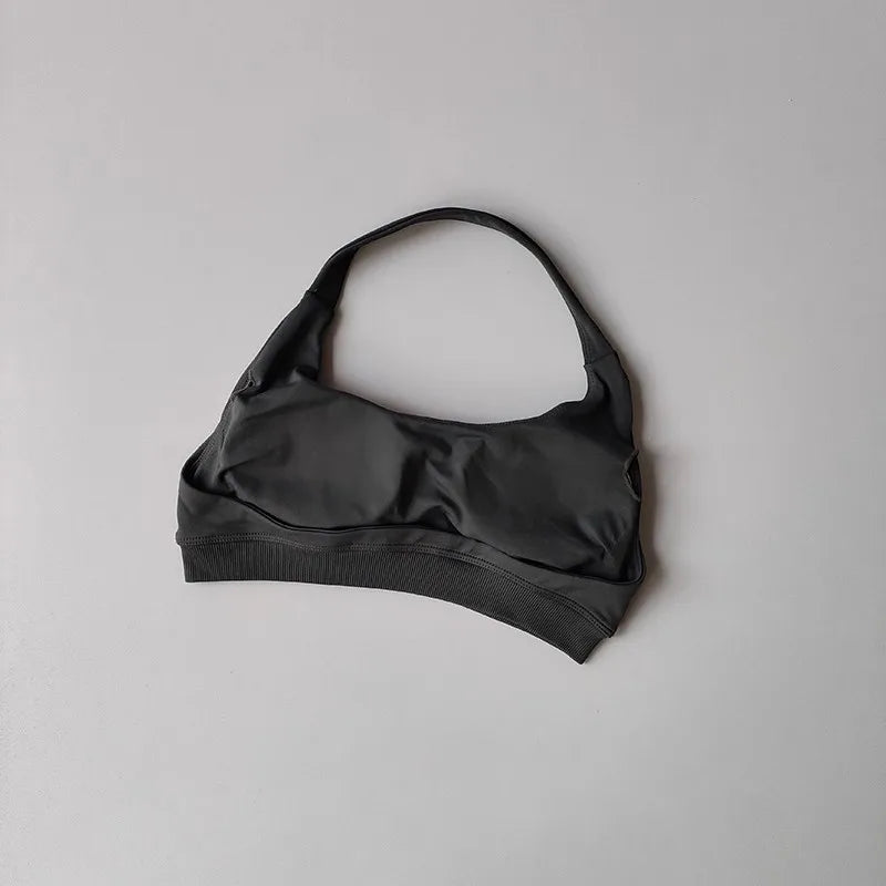 Women’s Seamless Shockproof Sports Bra – High Support Halter Top