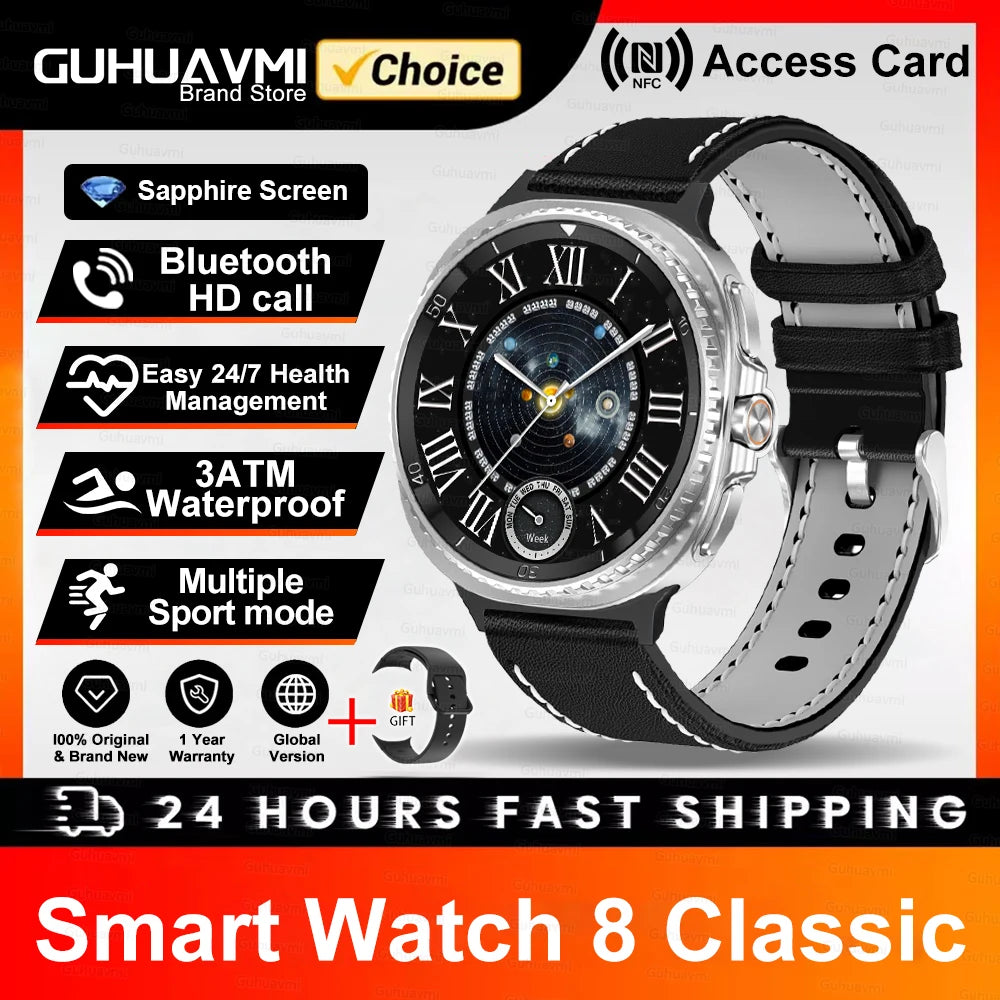 Smart Watch 8 Classic – 1.32" HD GPS Sports Watch