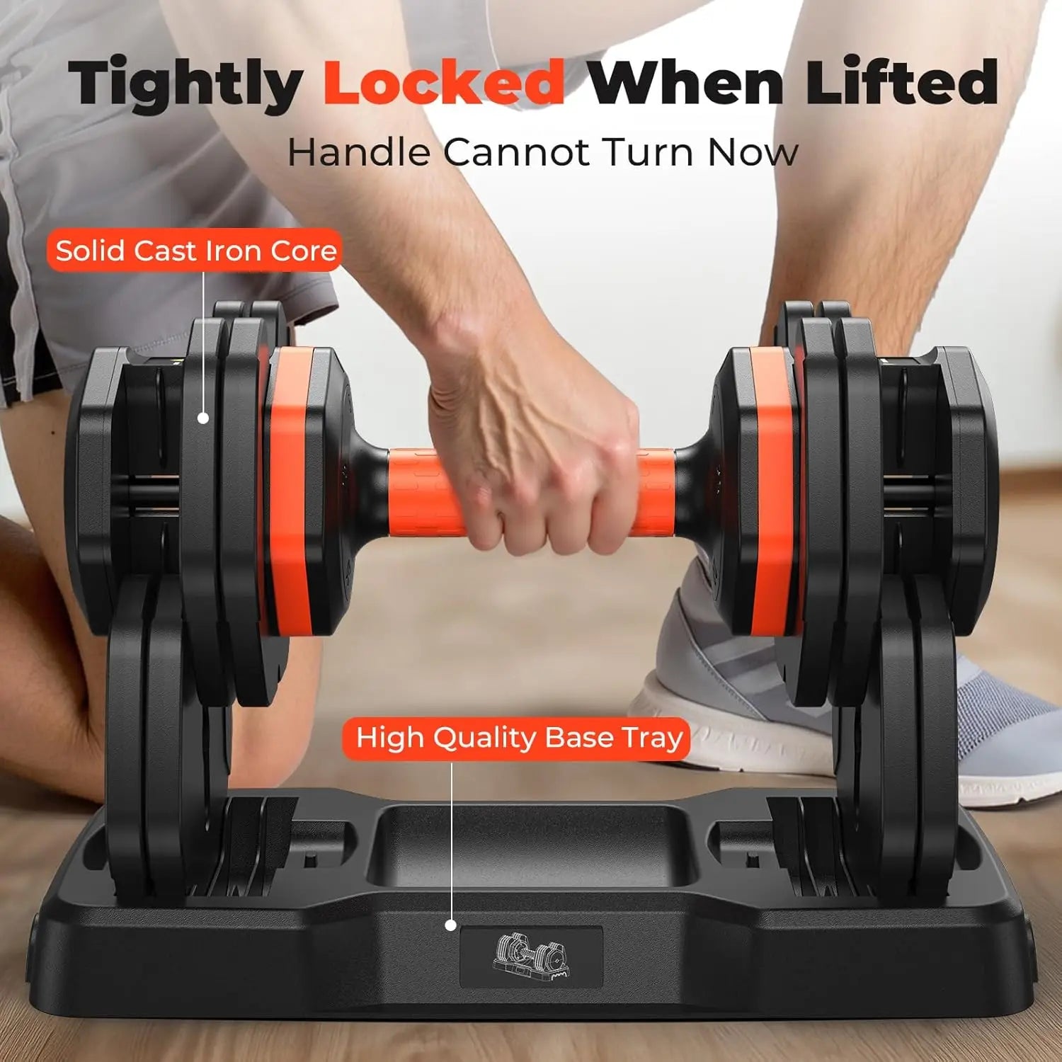 Adjustable 25LB Dumbbell Set – Anti-Slip Fitness Workout Weights