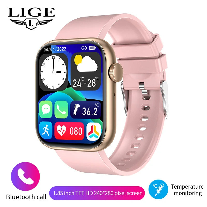 LIGE 2025 Smart Watch – Wireless Charging & Bluetooth Calls