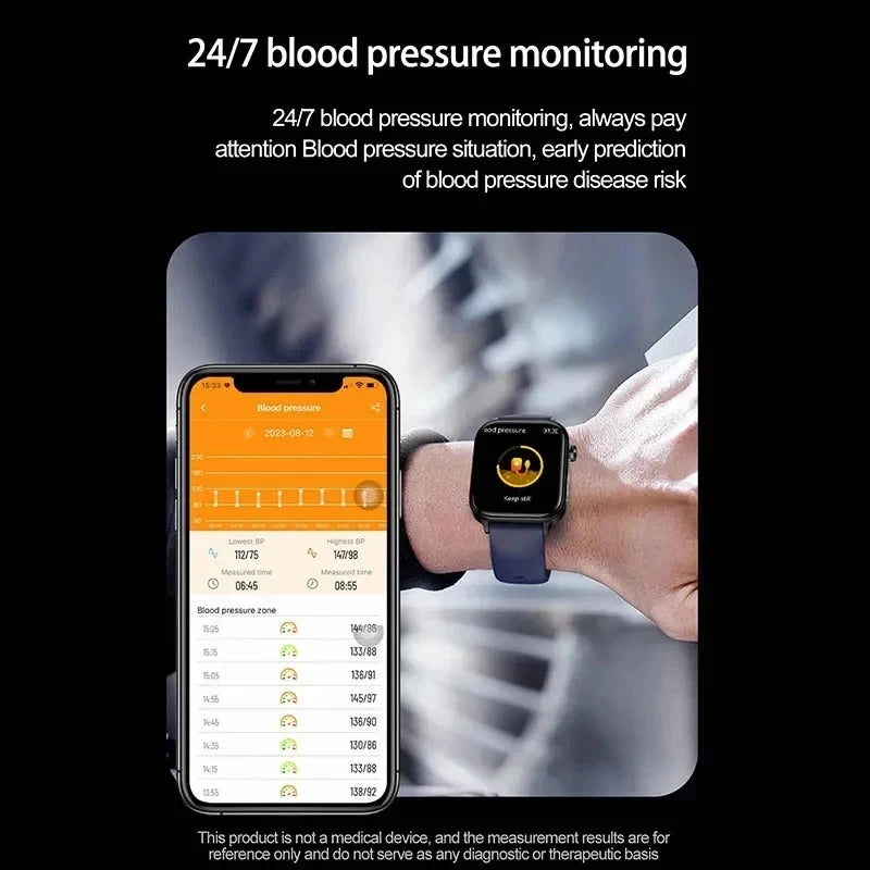 2025 ECG+PPG Smart Watch – Blood Pressure & Health Tracker