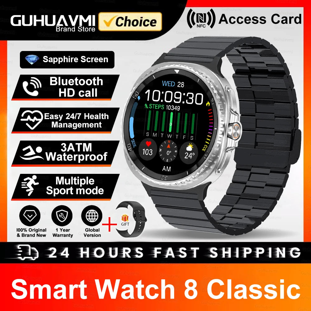 Smart Watch 8 Classic – 1.32" HD GPS Sports Watch