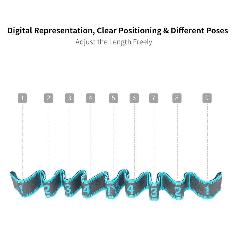 Elastic Yoga Stretch Strap – Looped Stretch Band for Flexibility