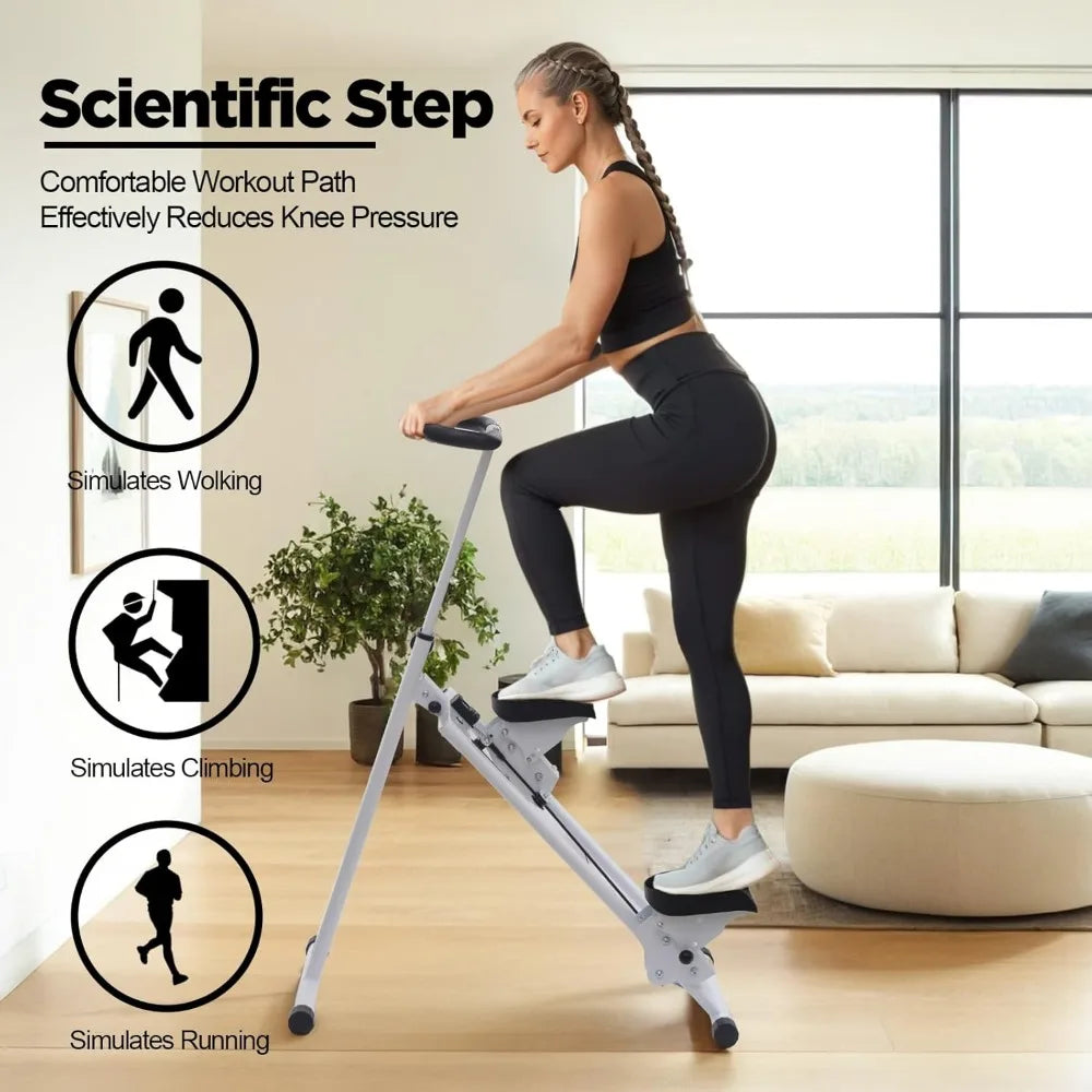 Adjustable Stair Stepper – Dual Hydraulic System with Fitness Tracking