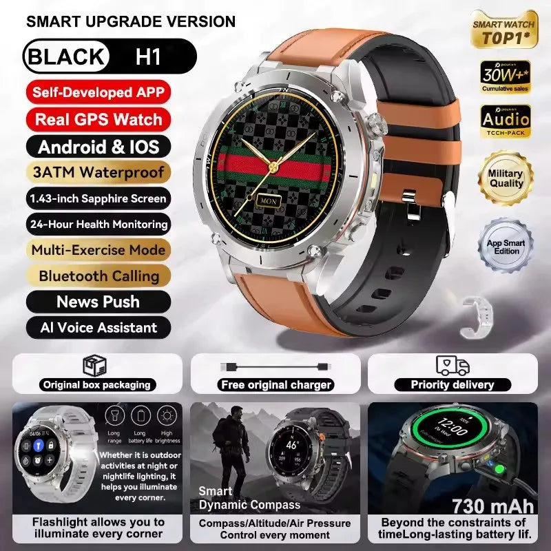 2025 Xiaomi Ultra GPS Smart Watch – 10ATM Waterproof Sports Watch