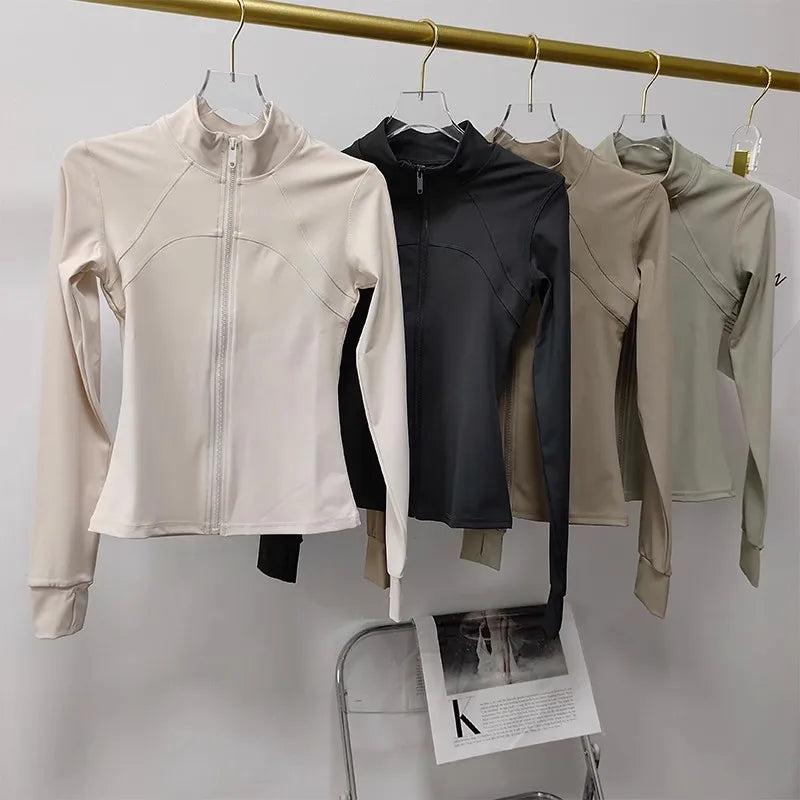 Women’s Quick-Dry Sports Jacket – Long Sleeve Fitness Top