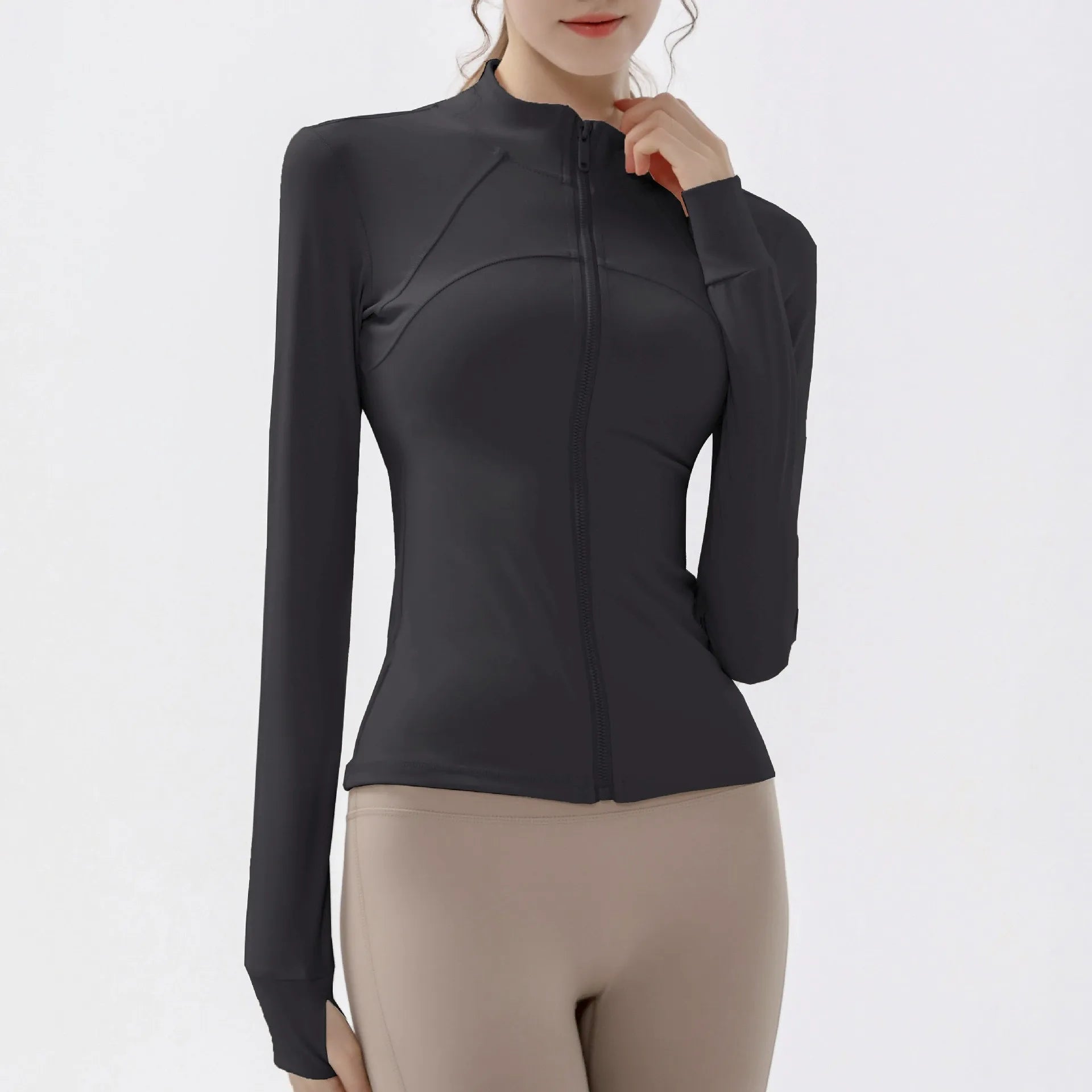 Women’s Quick-Dry Sports Jacket – Long Sleeve Fitness Top