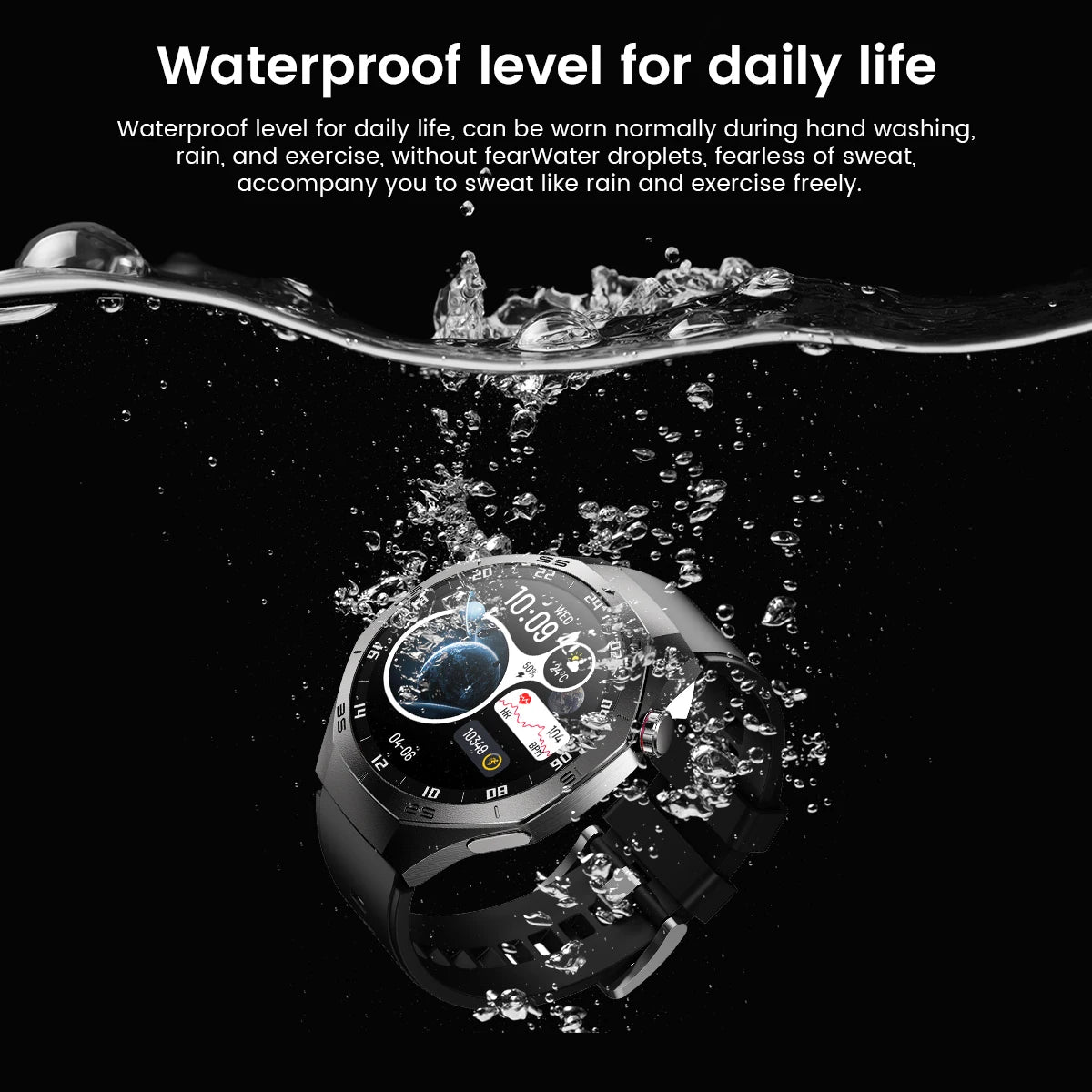 2025 Smart Watch – AMOLED Screen with GPS & Bluetooth Calls