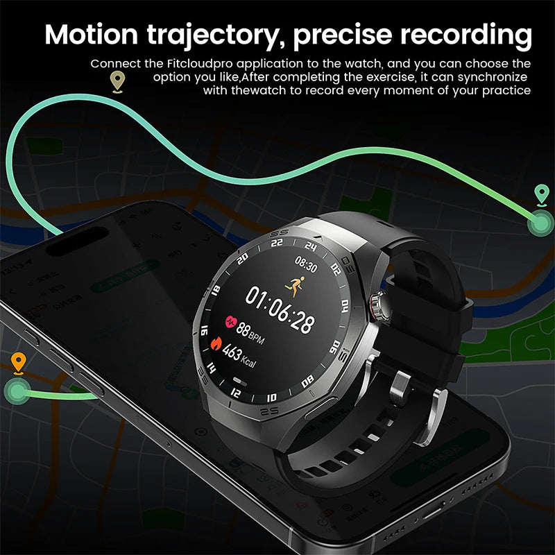 2025 Smart Watch – AMOLED Screen with GPS & Bluetooth Calls