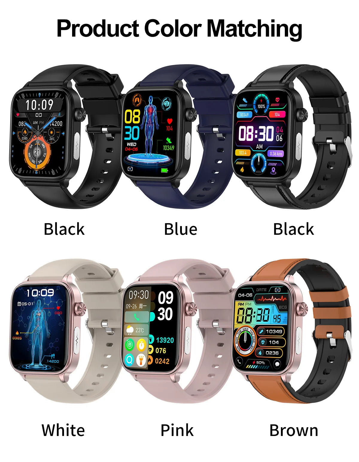 2025 ECG+PPG Smart Watch – Blood Pressure & Health Tracker