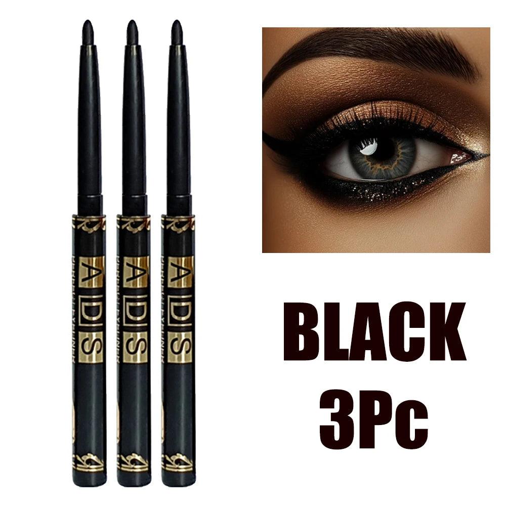 2pcs Waterproof Eyeliner Pencils – Black & Brown Smudge-Proof