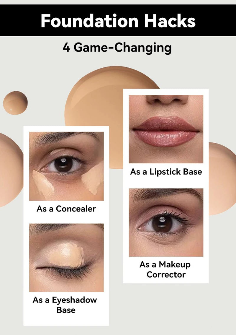 Matte Face Foundation Cream – Full Coverage Waterproof BB Base