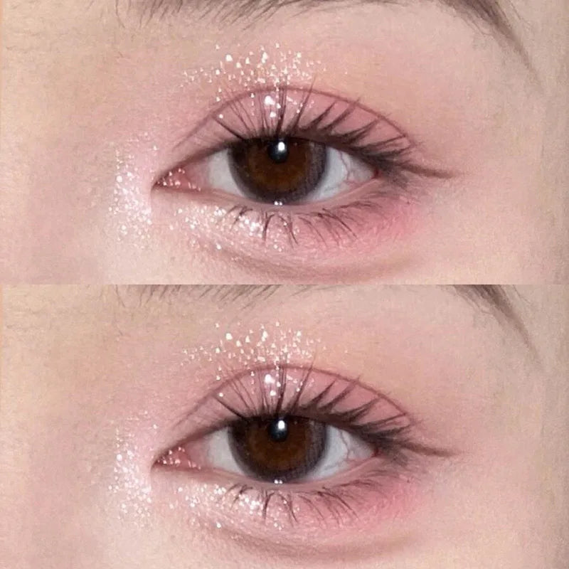 8-Color Eyeshadow & Blush Palette – Pink Orange Heart-Shaped Makeup