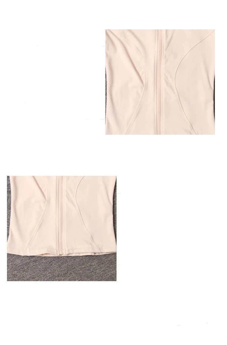 Women’s Slim Fit Quick-Dry Sports Top – Full Zip Yoga & Running Tee