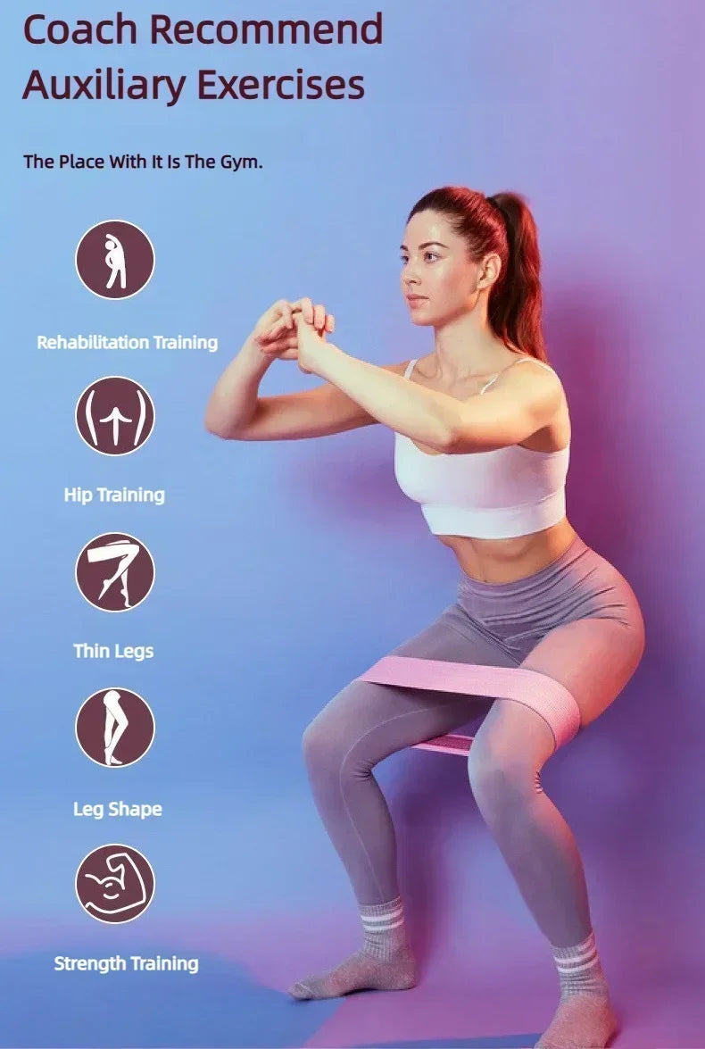 3pcs Fabric Resistance Bands – Hip, Glute & Thigh Workout Loops