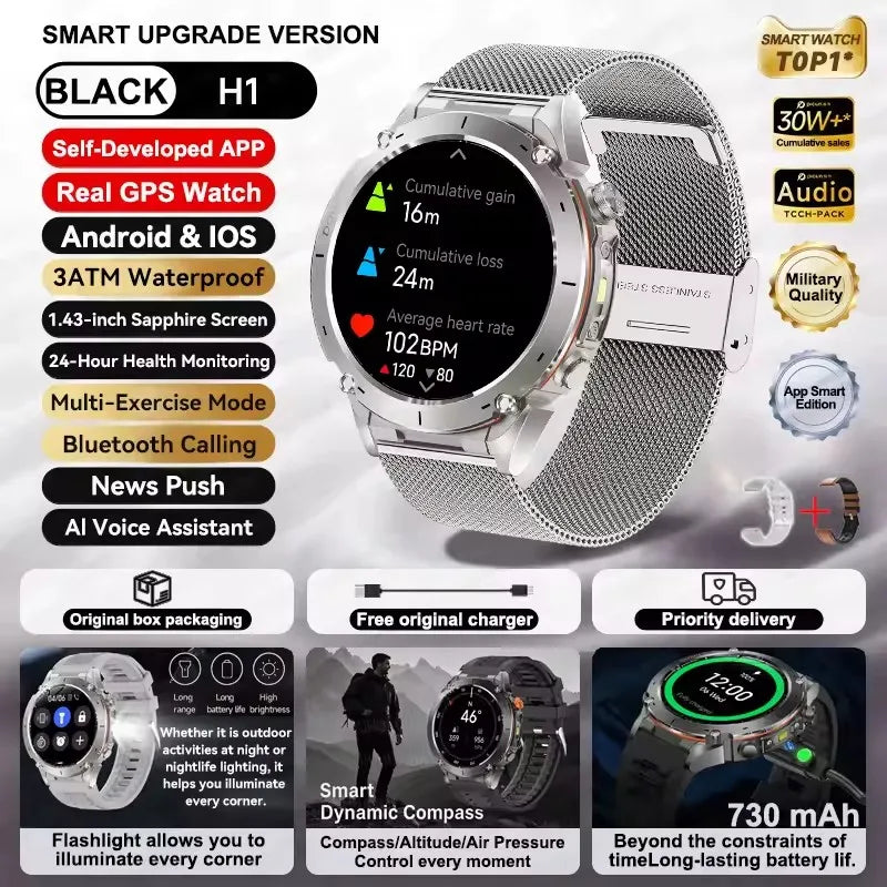 2025 Xiaomi Ultra GPS Smart Watch – 10ATM Waterproof Sports Watch