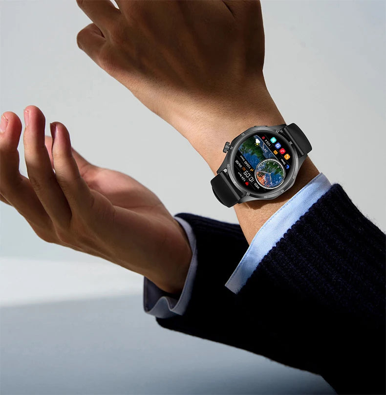 2025 Men’s Smart Watch – 360×360 AMOLED GPS NFC Waterproof