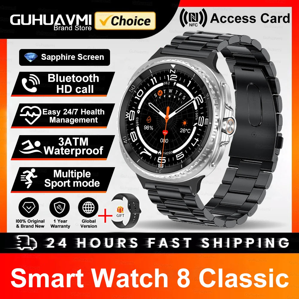 Smart Watch 8 Classic – 1.32" HD GPS Sports Watch