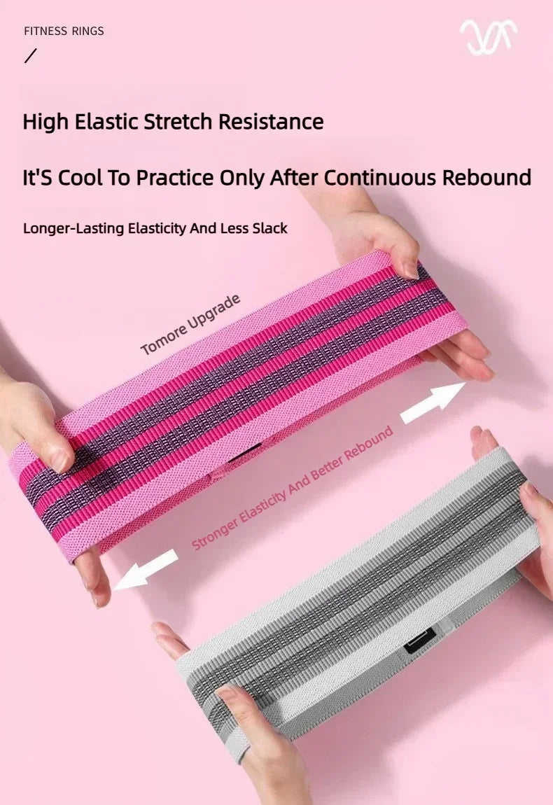 3pcs Fabric Resistance Bands – Hip, Glute & Thigh Workout Loops