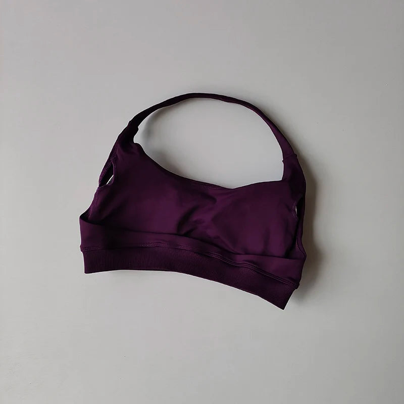 Women’s Seamless Shockproof Sports Bra – High Support Halter Top