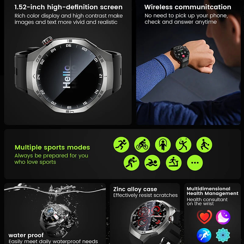 2025 Smart Watch – AMOLED Screen with GPS & Bluetooth Calls
