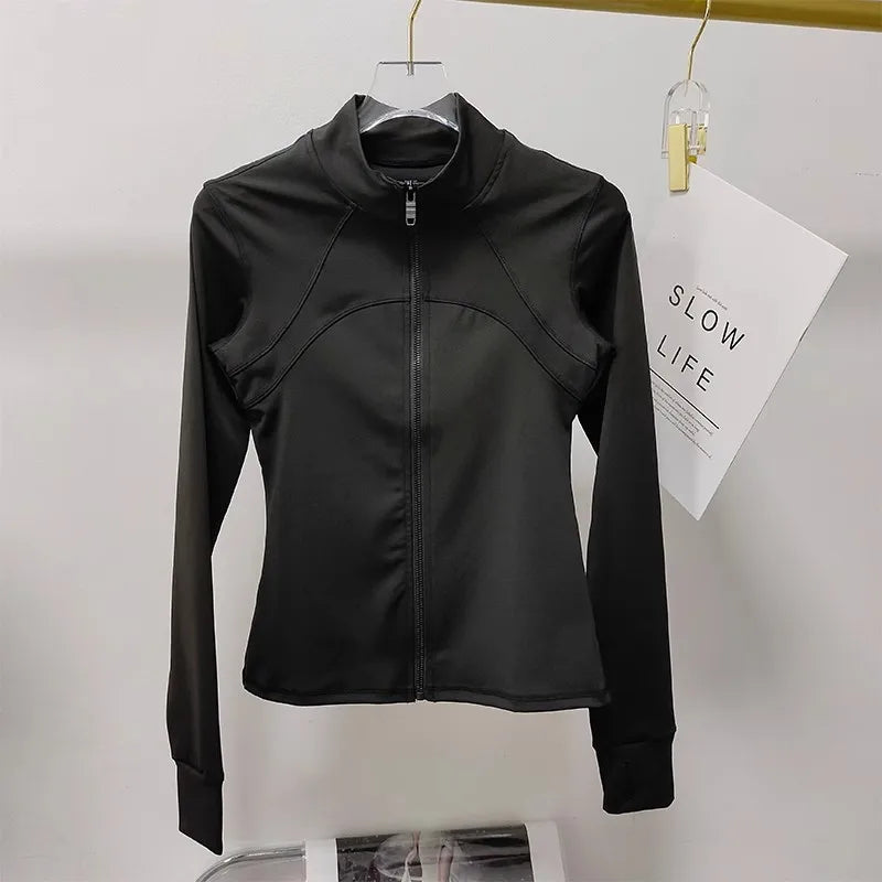 Women’s Quick-Dry Sports Jacket – Long Sleeve Fitness Top