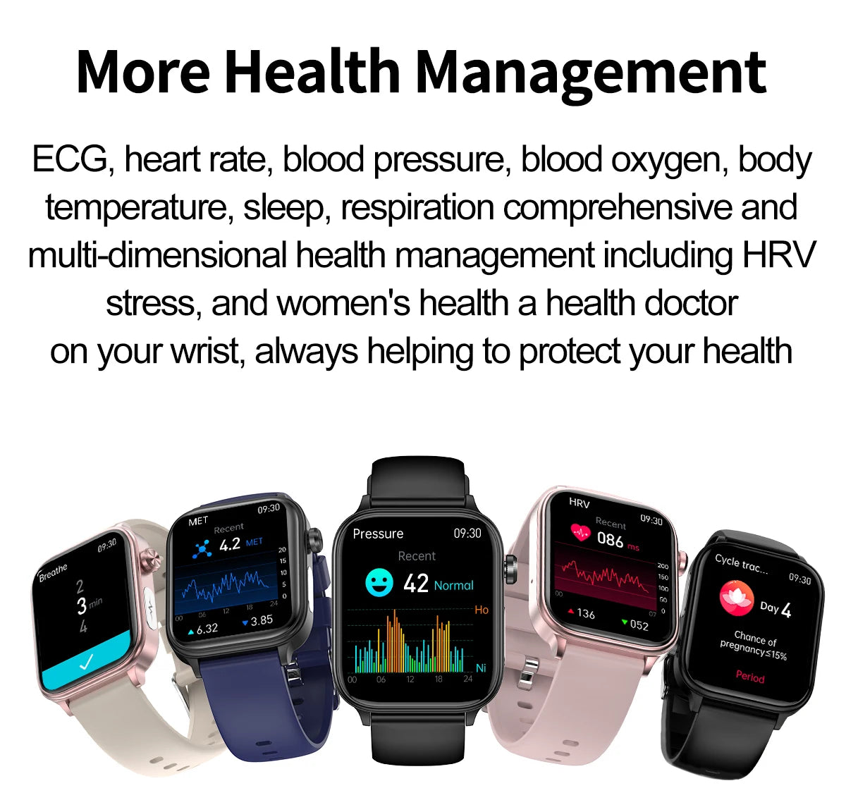 2025 ECG+PPG Smart Watch – Blood Pressure & Health Tracker