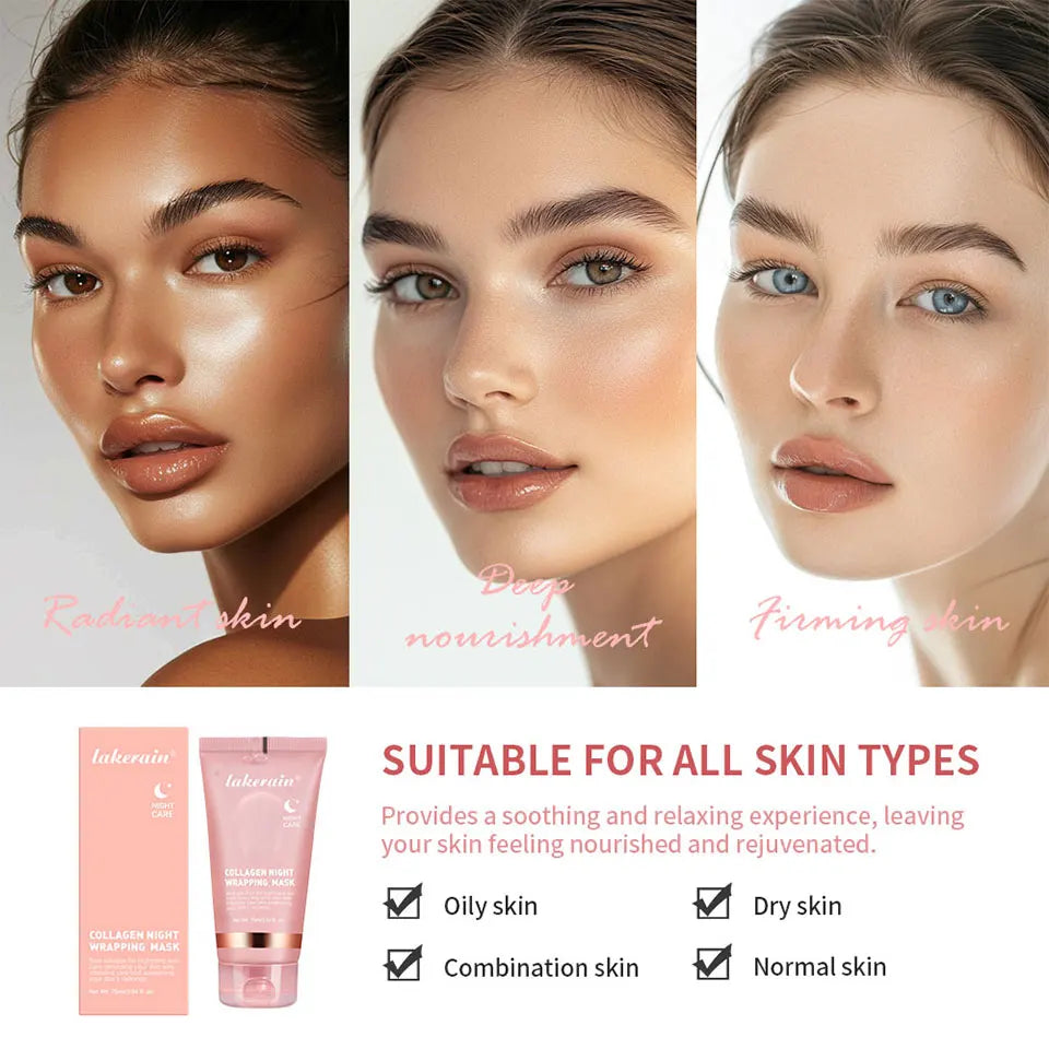 Collagen Jelly Cream – Hydrolyzed Collagen Overnight Facial Mask