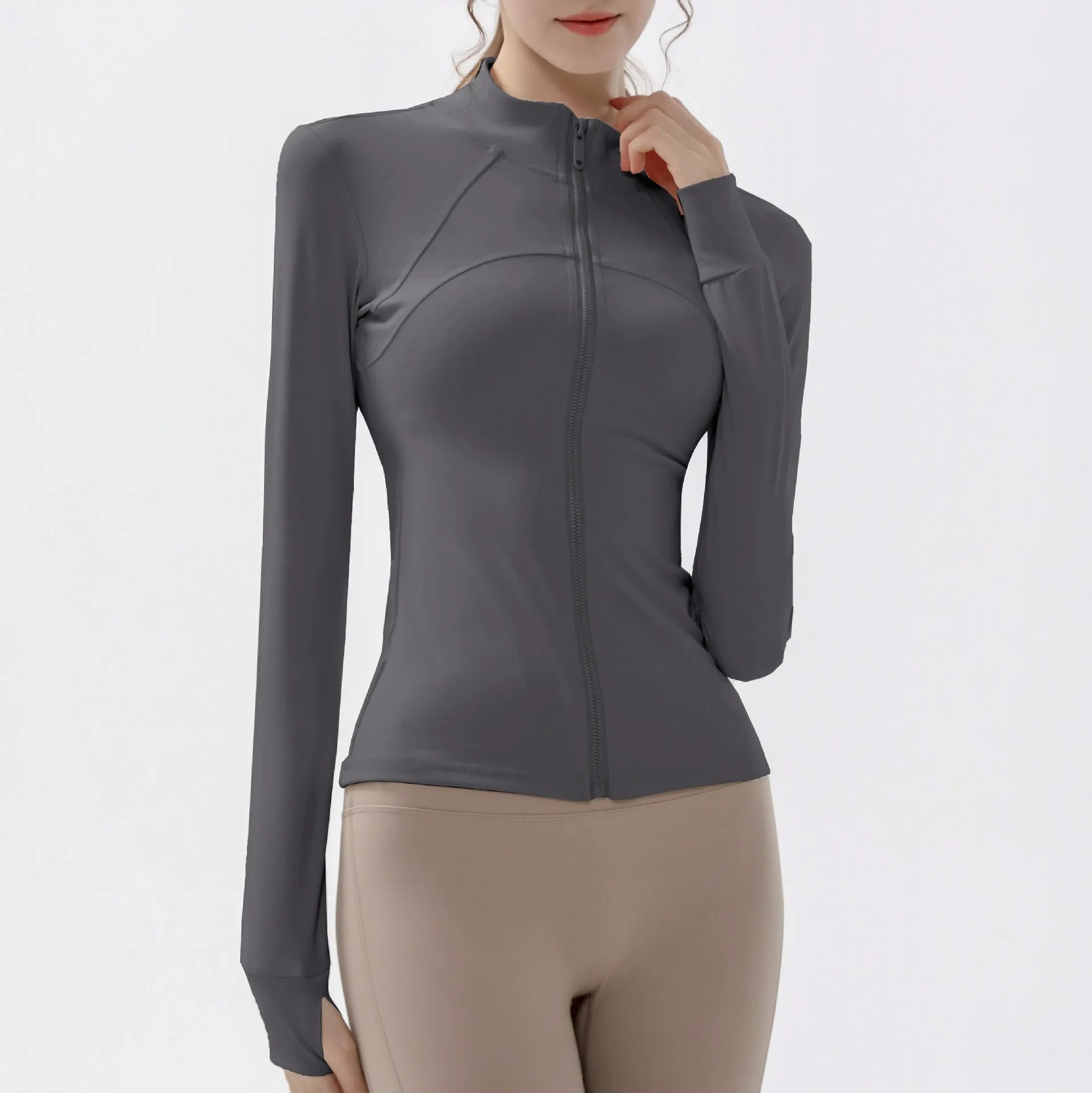 Women’s Quick-Dry Sports Jacket – Long Sleeve Fitness Top