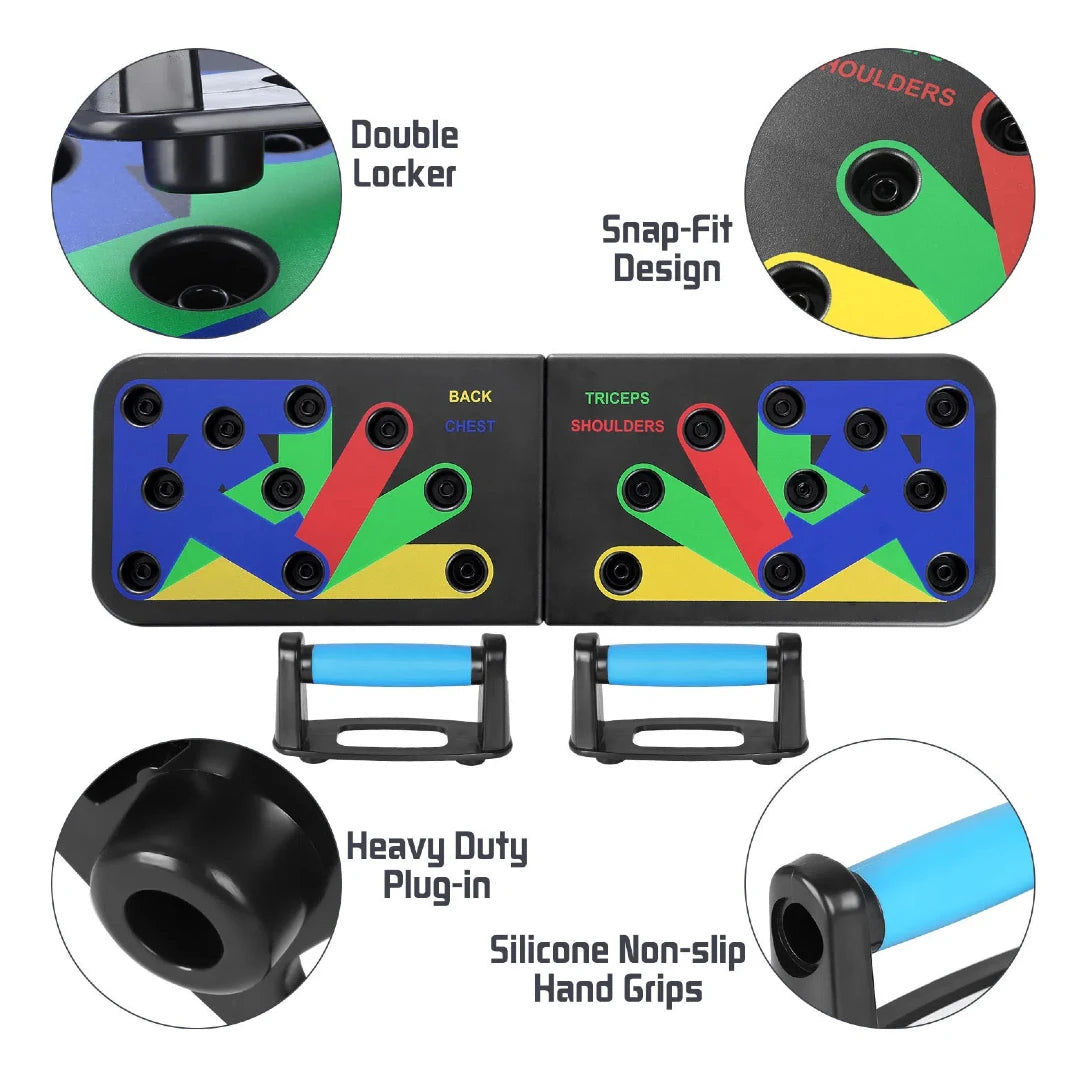 Foldable Push-Up Board – Anti-Slip Multi-Muscle Training Equipment