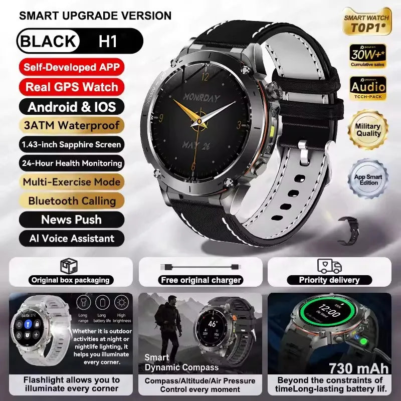 2025 Xiaomi Ultra GPS Smart Watch – 10ATM Waterproof Sports Watch